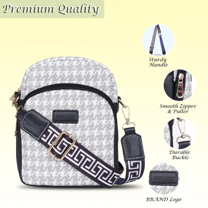 Womanix Small Crossbody Cell Phone Bag for Women, Mini Over Shoulder Handbag Purse Women’s Mobile Sling Bag with Holder Wallet. (0106)
