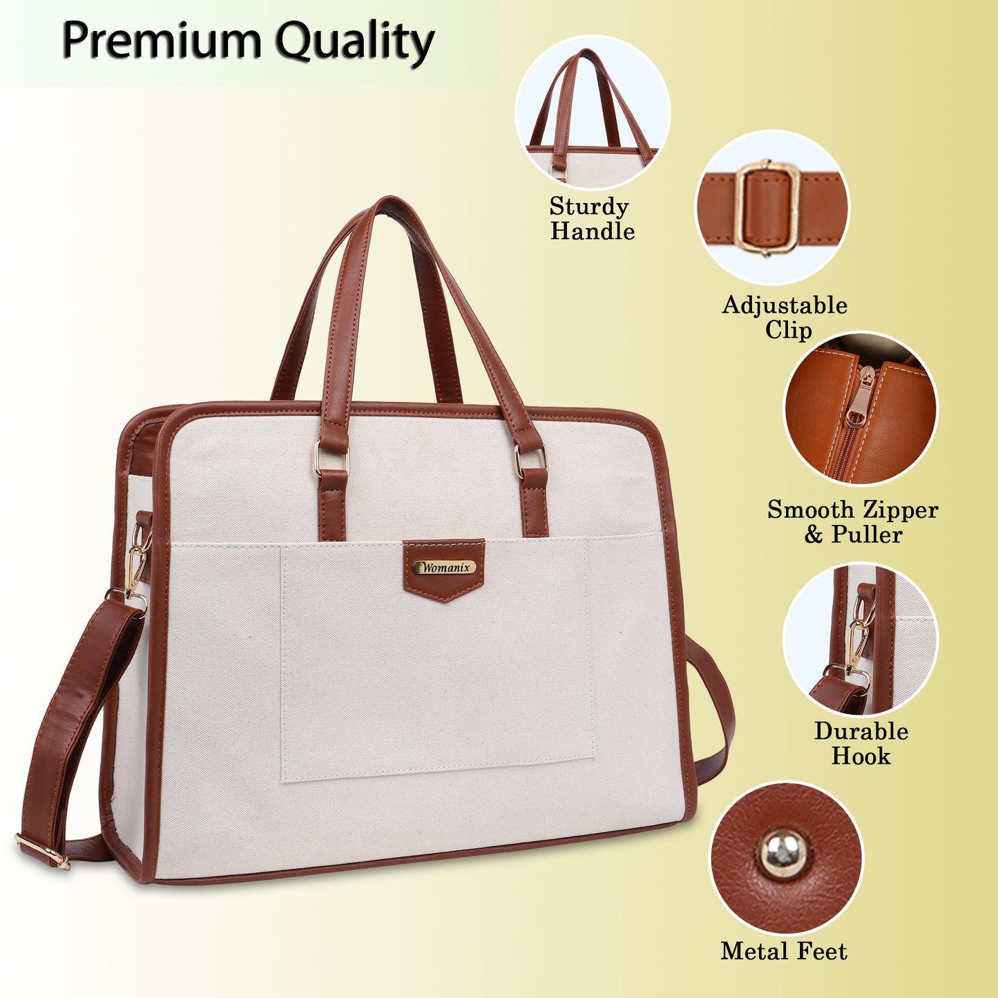 Women Faux Leather Laptop Tote Bag, Briefcase Business Bag 14" Laptop Bag (0087)