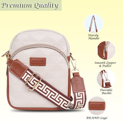 Womanix Small Crossbody Cell Phone Bag for Women, Mini Over Shoulder Handbag Purse Women’s Mobile Sling Bag with Holder Wallet. (0106)