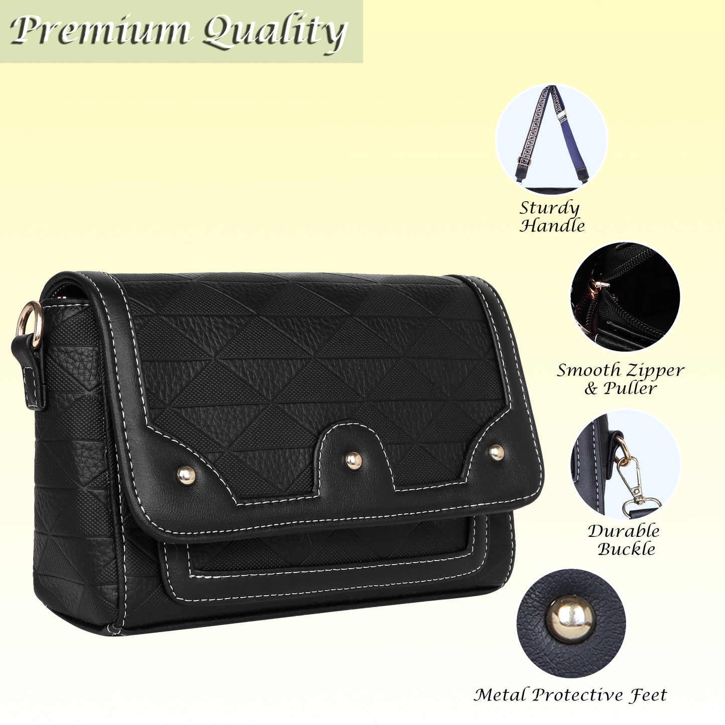 Womanix Crossbody Sling Bag Lightweight & Spacious with Adjustable Strap Stylish & Ideal for Travel & Work Premium Ladies Purse Mobile Phone Wallet Shoulder Bag (107)