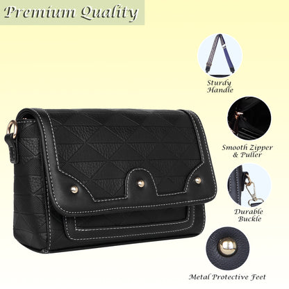 Womanix Crossbody Sling Bag Lightweight & Spacious with Adjustable Strap Stylish & Ideal for Travel & Work Premium Ladies Purse Mobile Phone Wallet Shoulder Bag (107)
