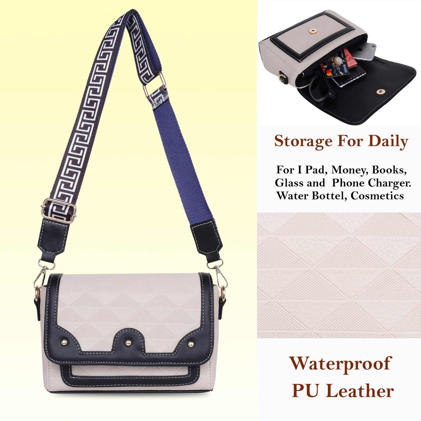 Womanix Crossbody Sling Bag Lightweight & Spacious with Adjustable Strap Stylish & Ideal for Travel & Work Premium Ladies Purse Mobile Phone Wallet Shoulder Bag (107)