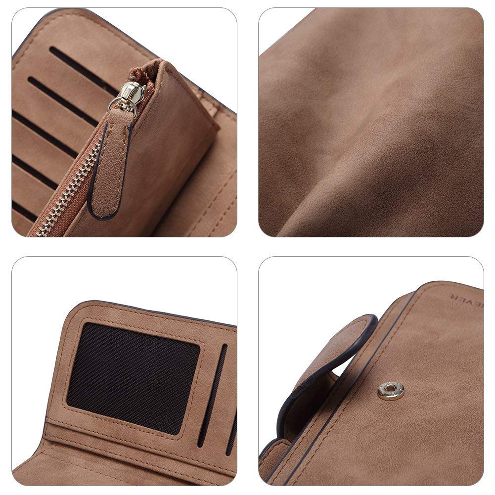 Womanix Women's Tri-fold Fashion Card Coin Holder Ladies Long Purse Clutch Wallet