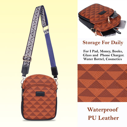 Womanix Small Crossbody Cell Phone Bag for Women, Mini Over Shoulder Handbag Purse Women’s Mobile Sling Bag with Holder Wallet. (0106)