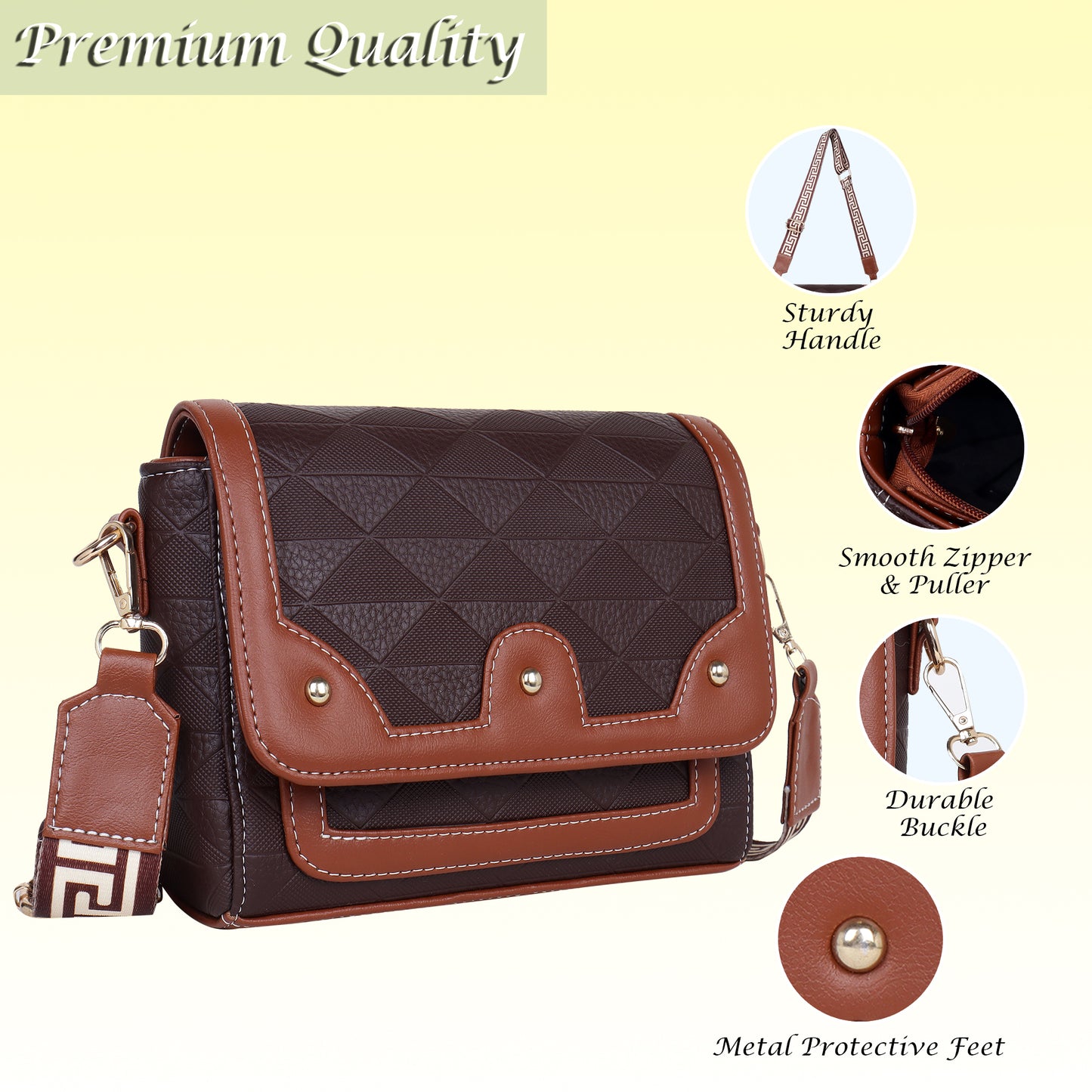 Womanix Crossbody Sling Bag Lightweight & Spacious with Adjustable Strap Stylish & Ideal for Travel & Work Premium Ladies Purse Mobile Phone Wallet Shoulder Bag (107)