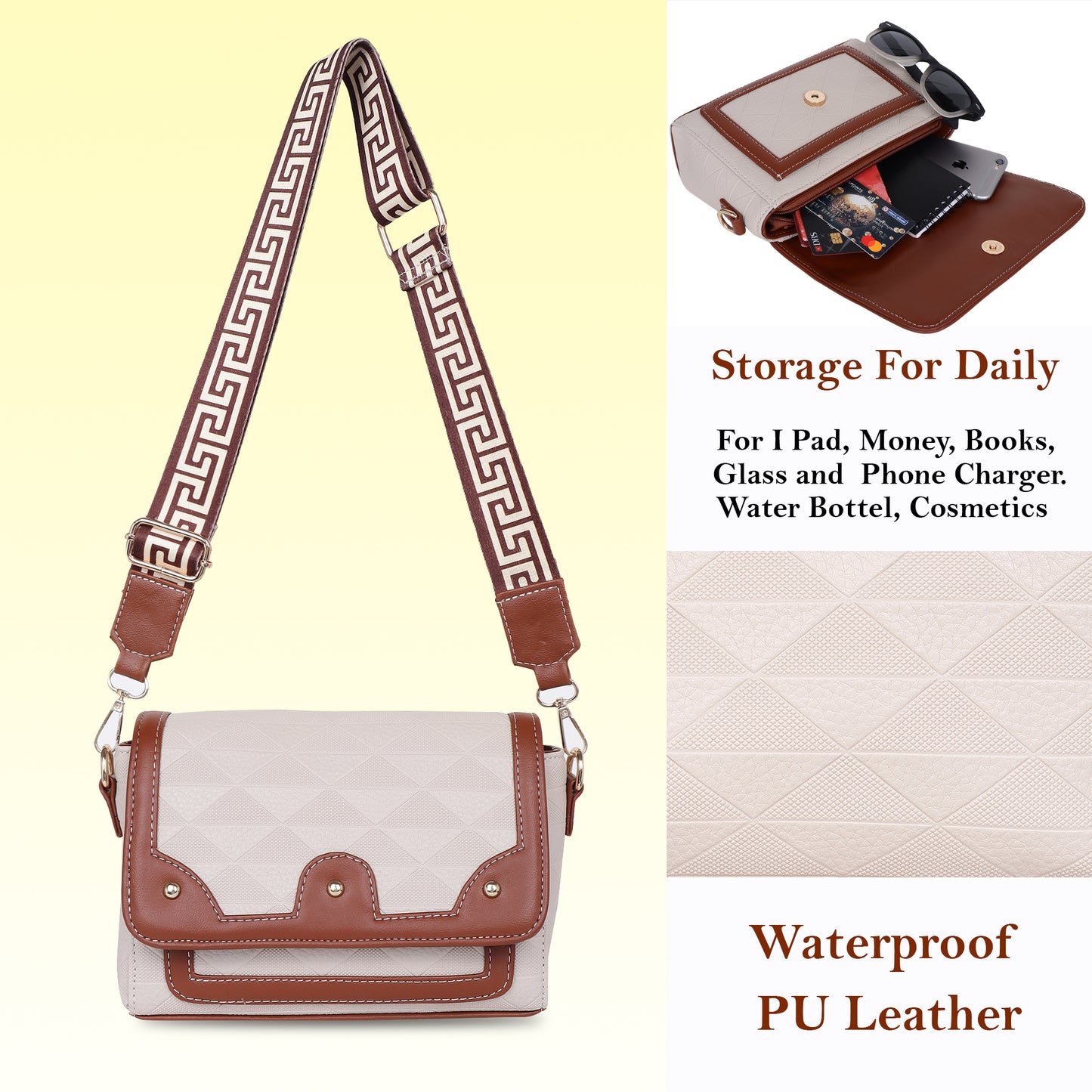 Womanix Crossbody Sling Bag Lightweight & Spacious with Adjustable Strap Stylish & Ideal for Travel & Work Premium Ladies Purse Mobile Phone Wallet Shoulder Bag (107)