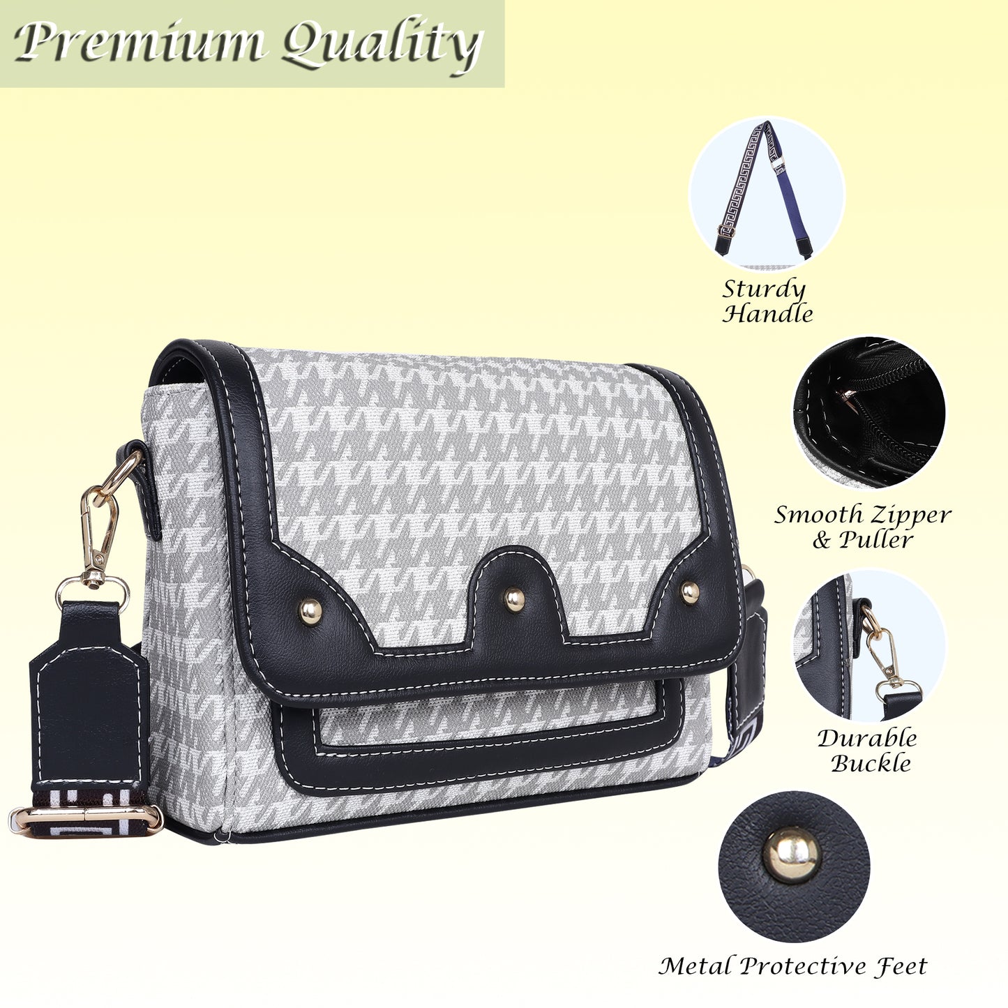 Womanix Crossbody Sling Bag Lightweight & Spacious with Adjustable Strap Stylish & Ideal for Travel & Work Premium Ladies Purse Mobile Phone Wallet Shoulder Bag (107)