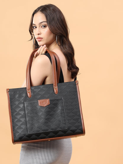 Womanix Laptop Tote Bag PU Laptop Bag 14 inch Work Shoulder Bags Casual Briefcase Handbag for Travel, Office, College (0089)
