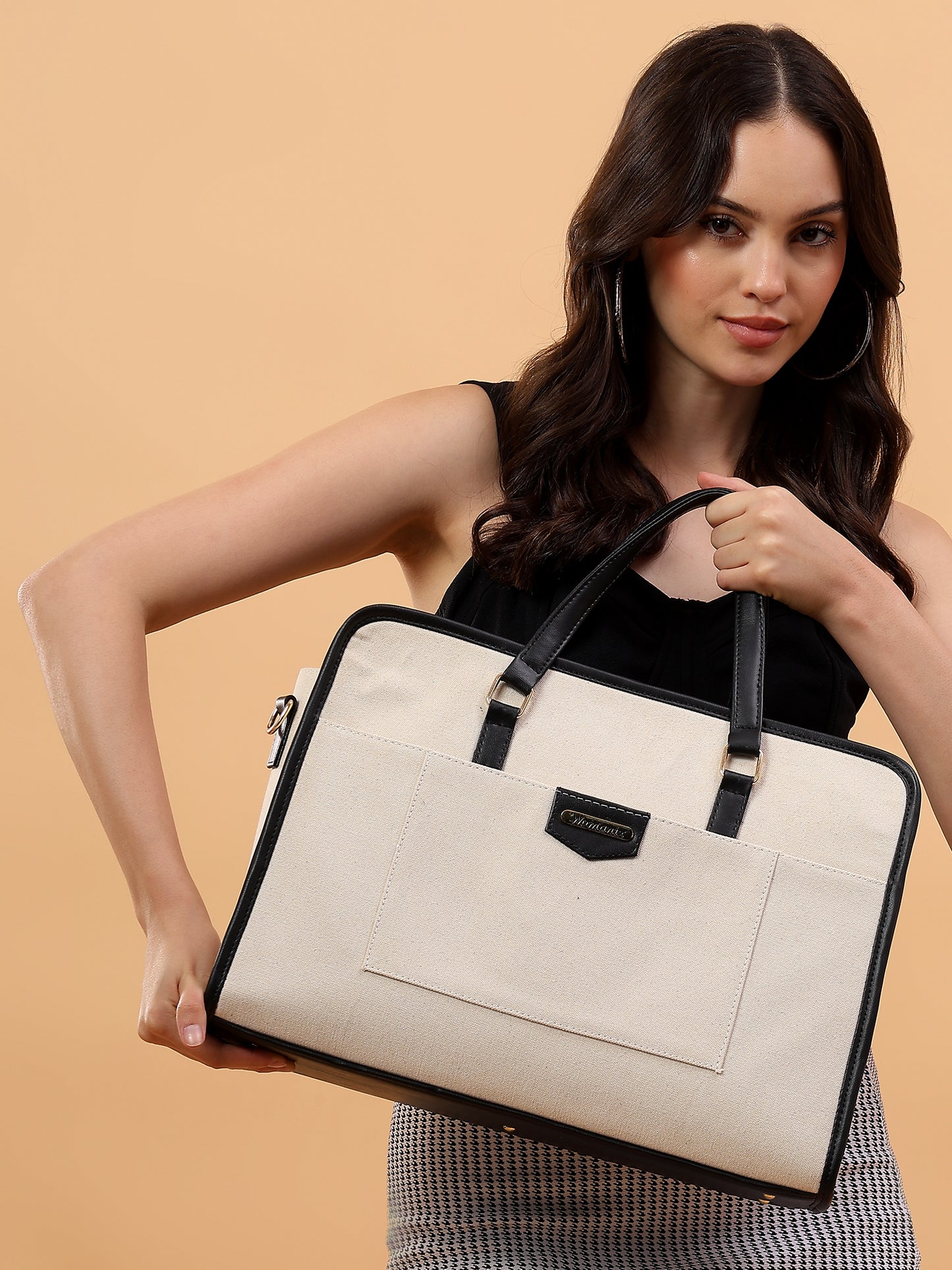 Women Faux Leather Laptop Tote Bag, Briefcase Business Bag 14" Laptop Bag (0087)