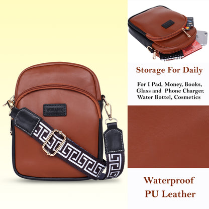 Womanix Crossbody PU Sling Bag for daily use, shoulder sling Bag with Ajustable Strap, Small Trendy Sling Crossbody Bag, party sling, casual, travel, outing (0105)