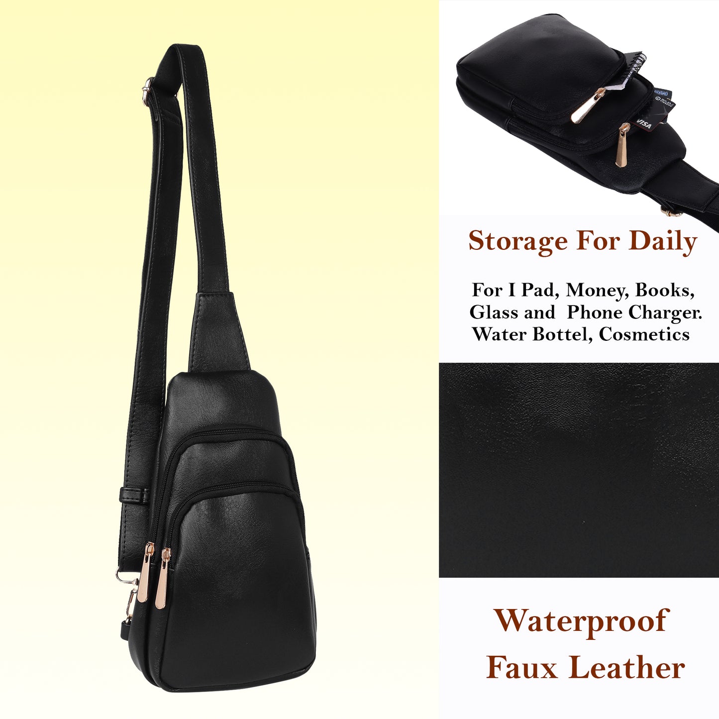 Womanix Waist Bag for Men Women | Cross Body Fanny Pack Sling Bag for Hiking, Travel, Camping, Outdoor Sports, Cycling | Money Belt with Adjustable Strap (104)