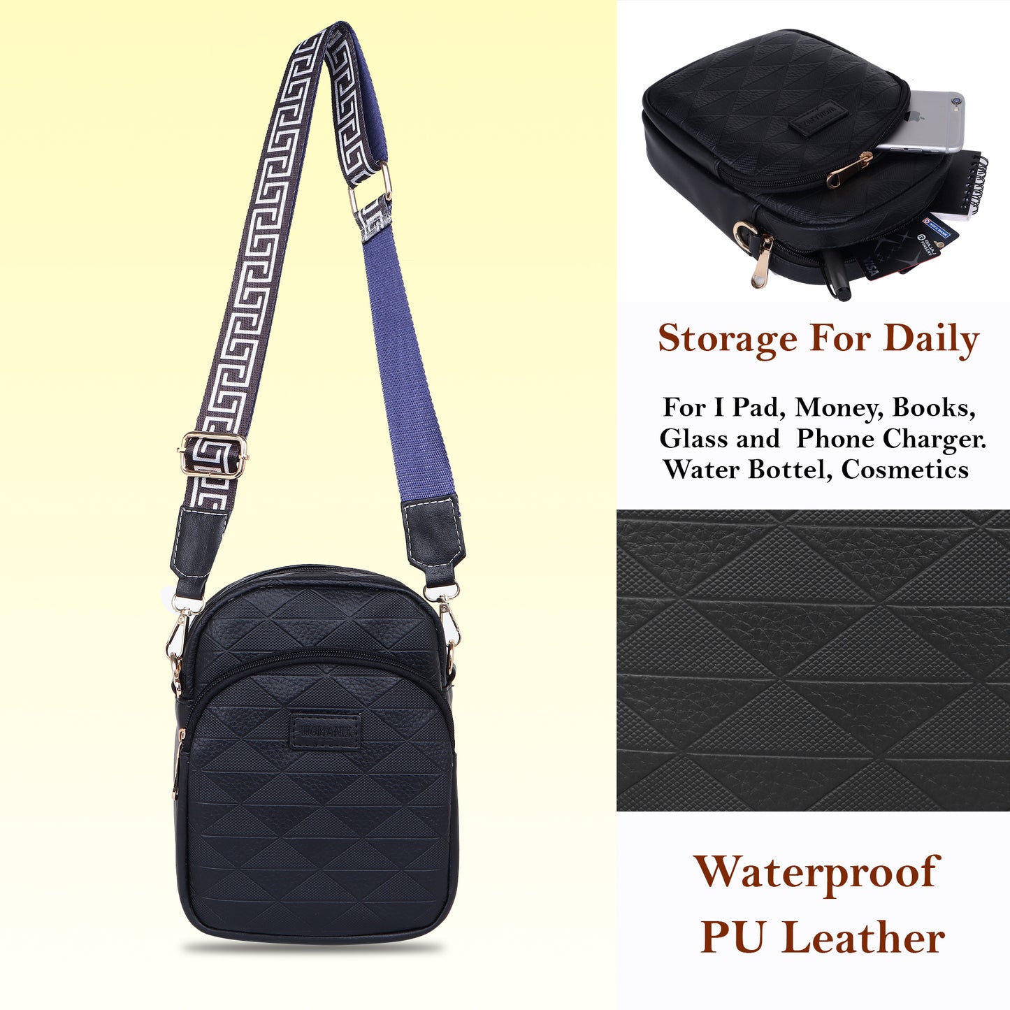 Womanix Small Crossbody Cell Phone Bag for Women, Mini Over Shoulder Handbag Purse Women’s Mobile Sling Bag with Holder Wallet. (0106)