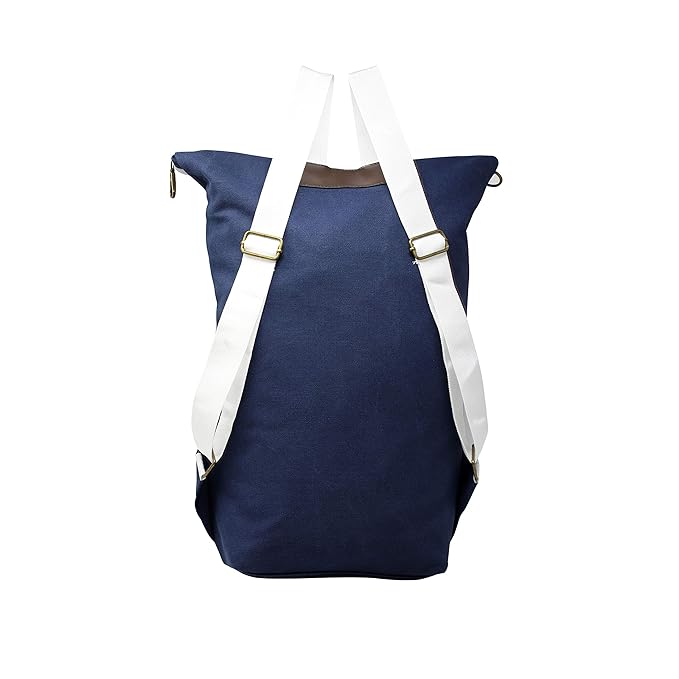 Womanix Unisex Canvas & PU Leather Backpack