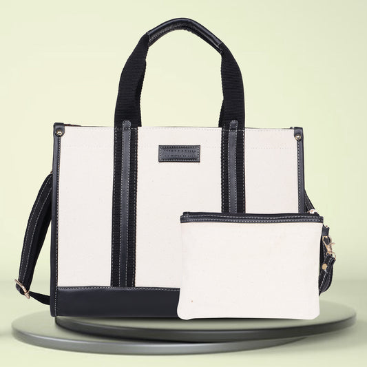 Canvas Laptop Tote Bag 14 inch Casual Briefcase Handbag