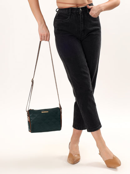 Womanix Trendy Sling Bag with Adjustable Straps | Faux-Leather Women's Handbags | Sling for Casual Carry Ladies Purse, Girls Cross Body Bag (0109)