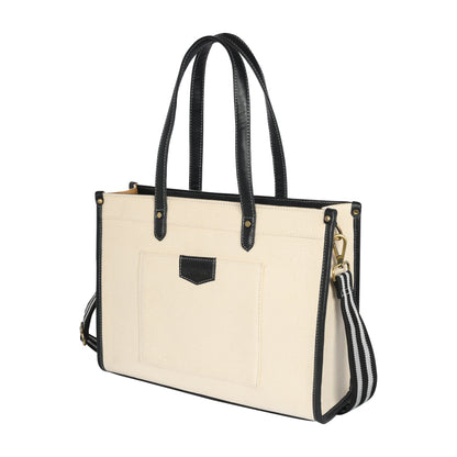 Canvas Laptop Tote Bag 14 inch Casual Briefcase Handbag