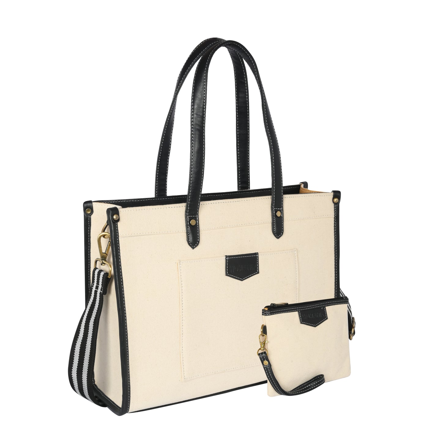 Canvas Laptop Tote Bag 14 inch Casual Briefcase Handbag
