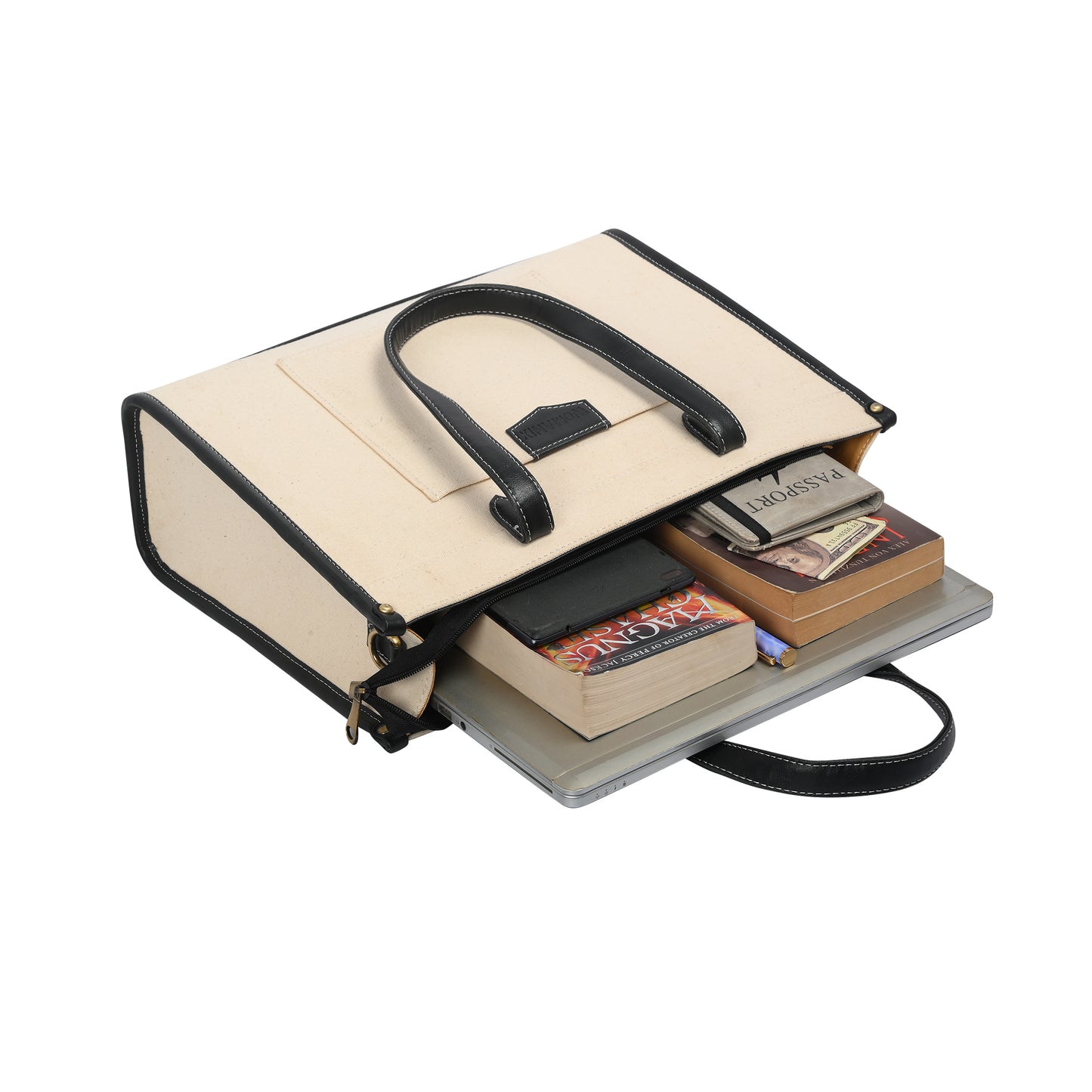 Canvas Laptop Tote Bag 14 inch Casual Briefcase Handbag