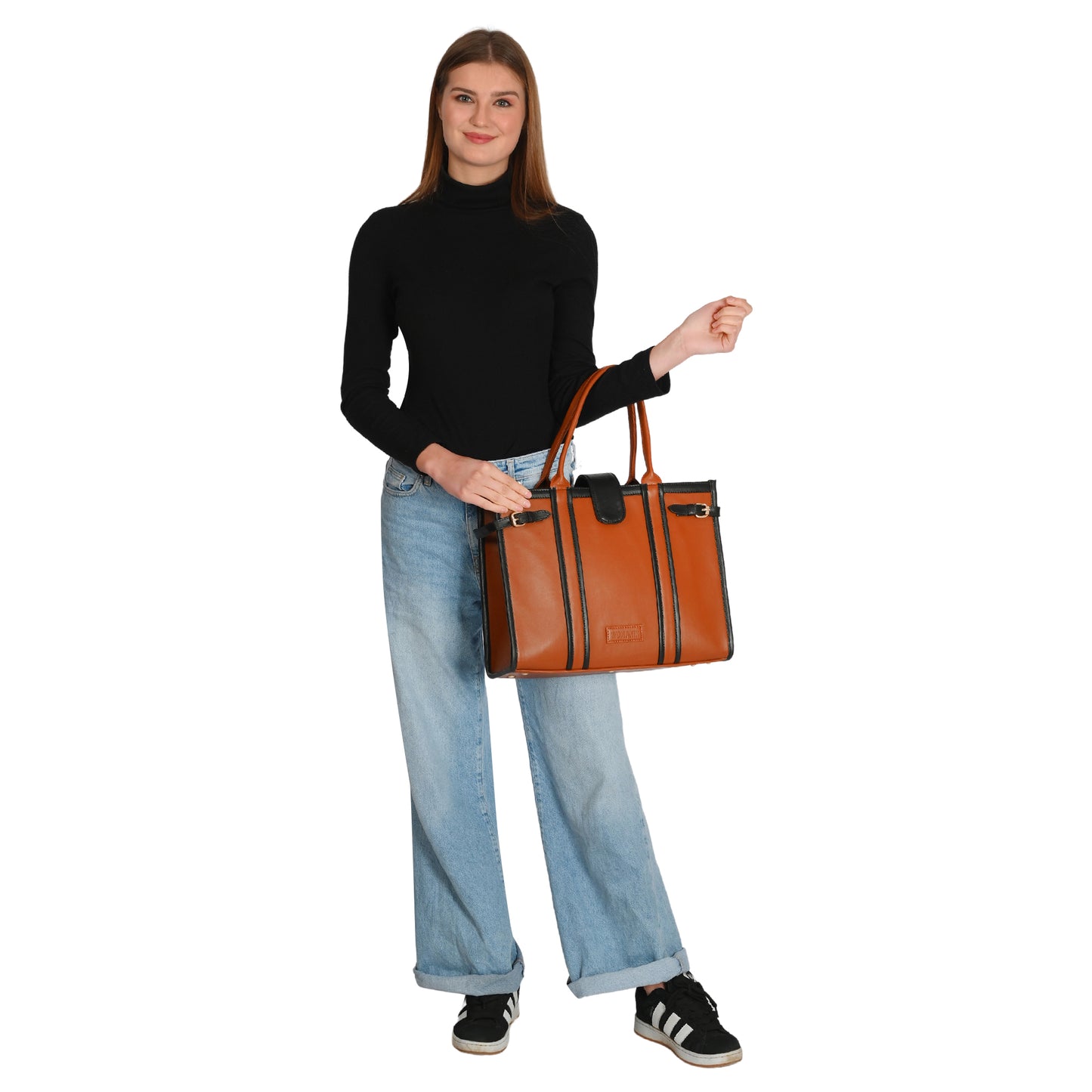 Women PU Laptop Tote bag 15 Inch College Bag Office Bag Briefcase Handbag(0075)