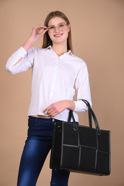 Women Canvas Laptop Tote Bag 14 inch Casual Briefcase Handbag