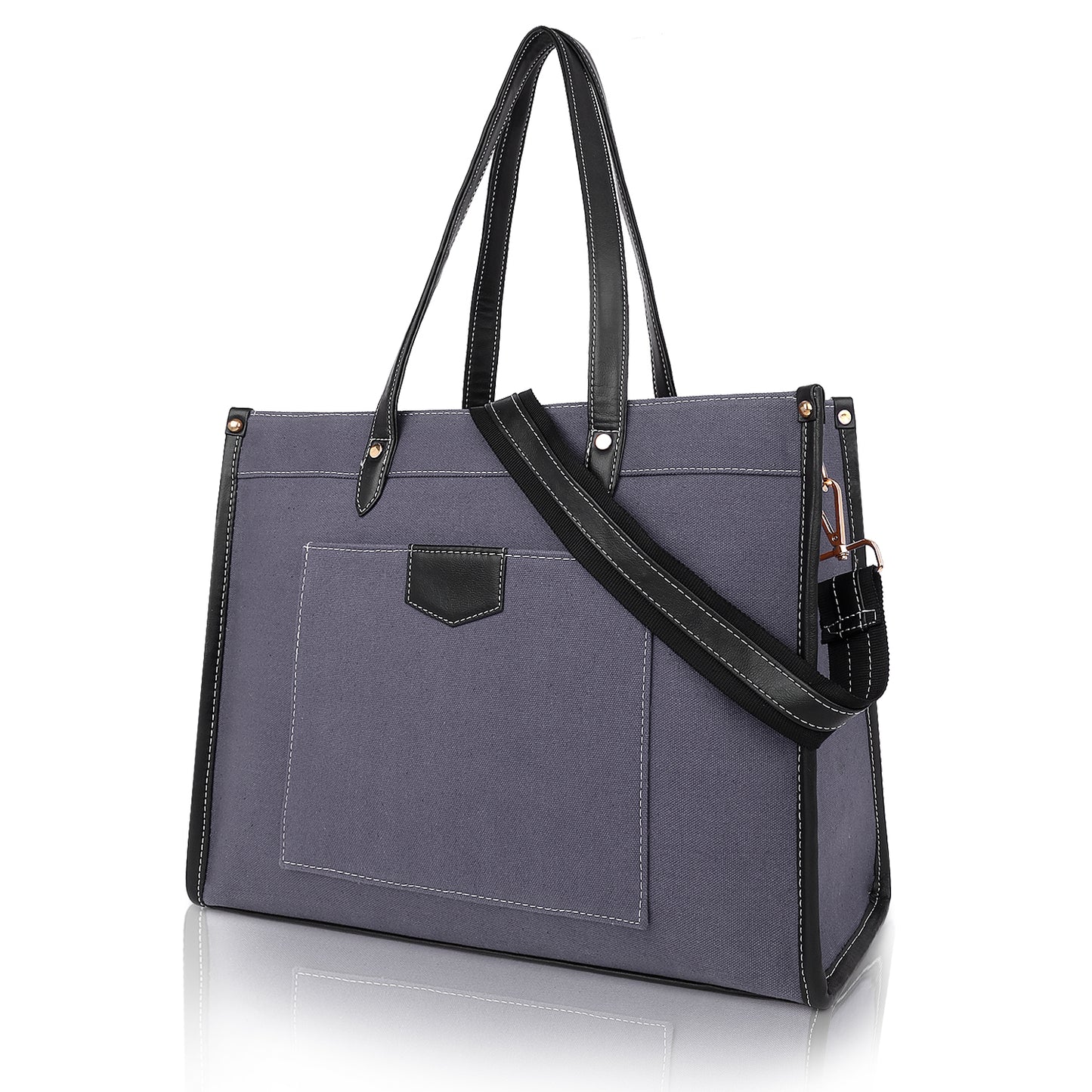 Canvas Laptop Tote Bag 14 inch Casual Briefcase Handbag