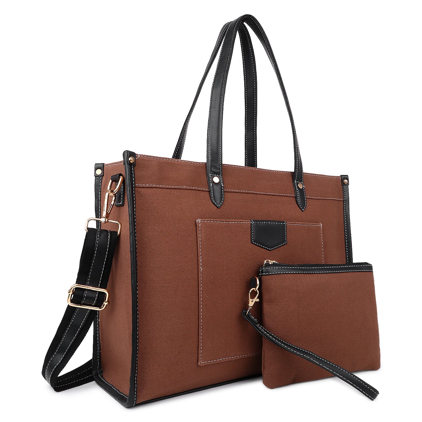 Canvas Laptop Tote Bag 14 inch Casual Briefcase Handbag