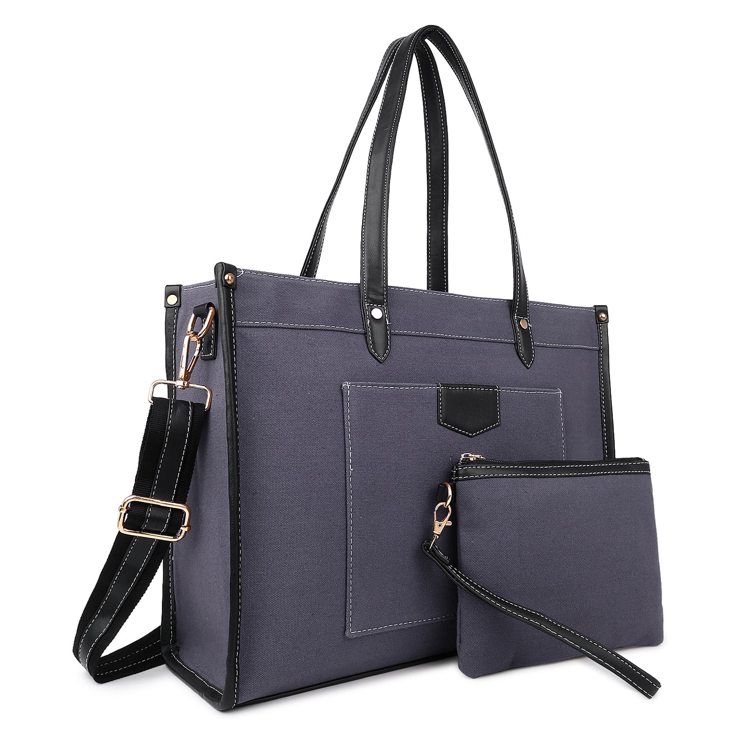 Canvas Laptop Tote Bag 14 inch Casual Briefcase Handbag