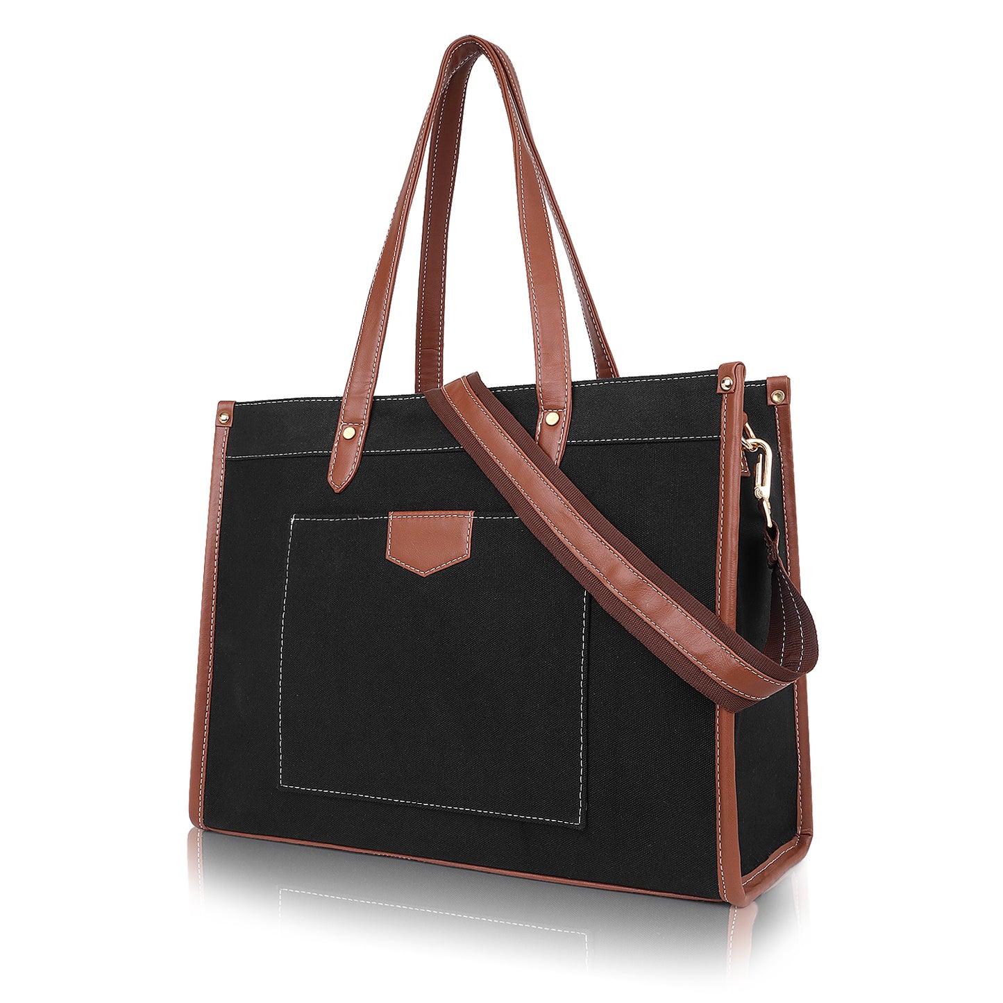 Canvas Laptop Tote Bag 14 inch Casual Briefcase Handbag