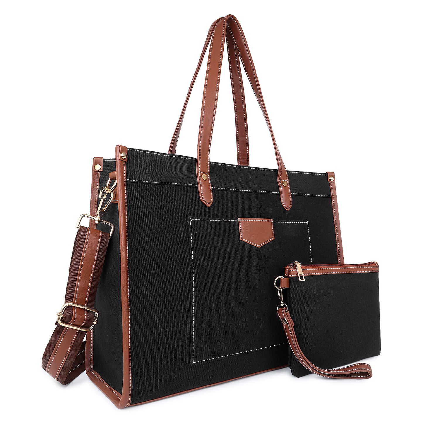 Canvas Laptop Tote Bag 14 inch Casual Briefcase Handbag