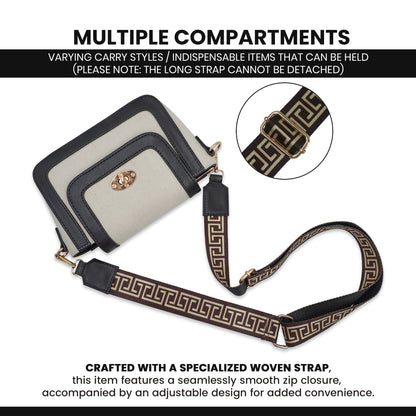Canvas Shoulder Sling Bag with Adjustable Strap, Small Trendy Sling Crossbody Bag