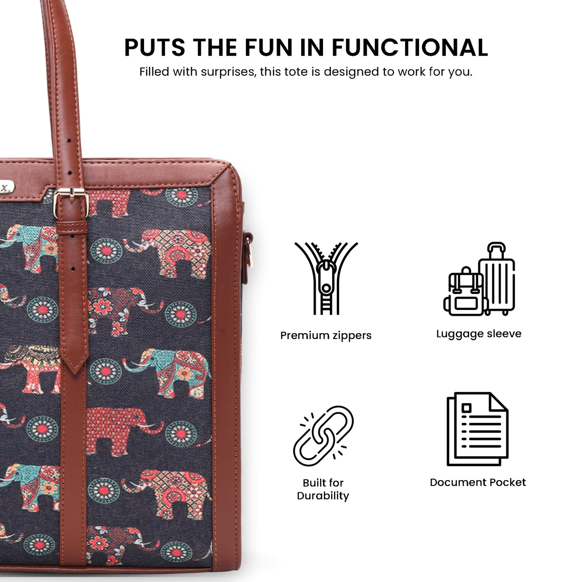 Womanix Women's  floral and geometric pattern Satchel Handbag for Women | Satchel Bag for Work | Ladies purse | Stylish Shoulder Bag | Gift For Women (Peach Skyblue)