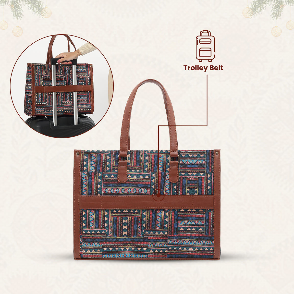 Womanix Pure Luxury Madona Tote bags for women office use | Tote bags for women office use | Office bag for woman | Stylish College bags for girls. (Black Brown)