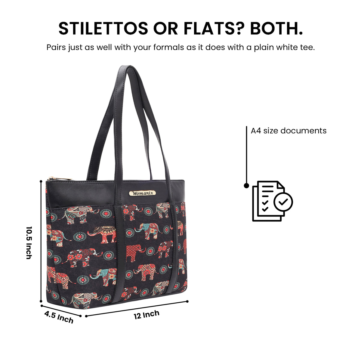 Womanix Shoulder Bag for Daily Use,with Decorative Arch Pattern Design