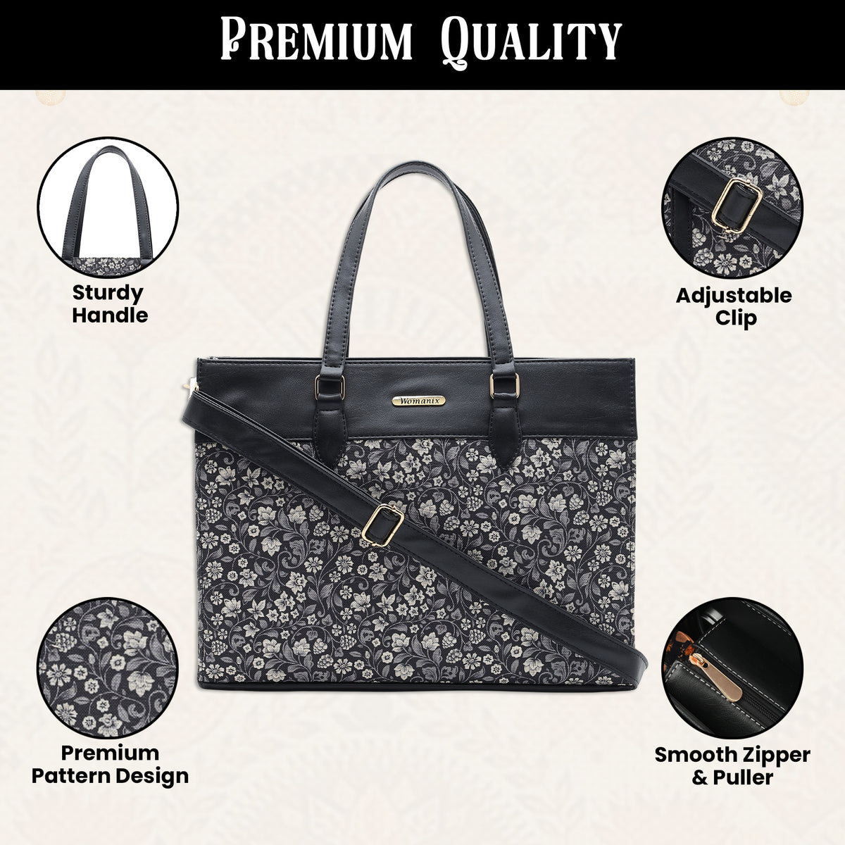 Womanix Purses and Handbags for Women,Stylish Tote Shoulder Satchel Bag Crossbody Top Handle Bags with Zipper