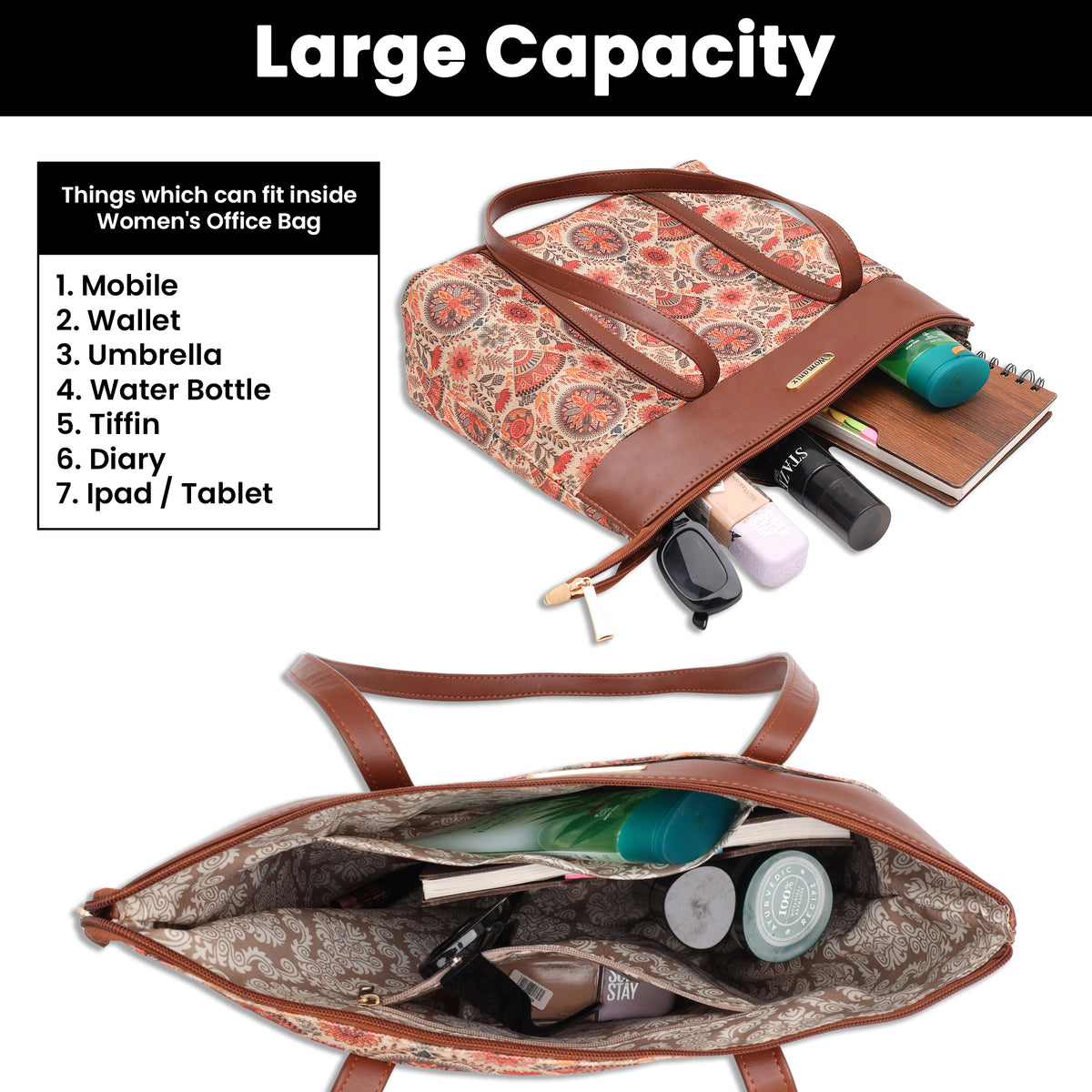 Womanix Shoulder Bag for Daily Use,with Decorative Arch Pattern Design
