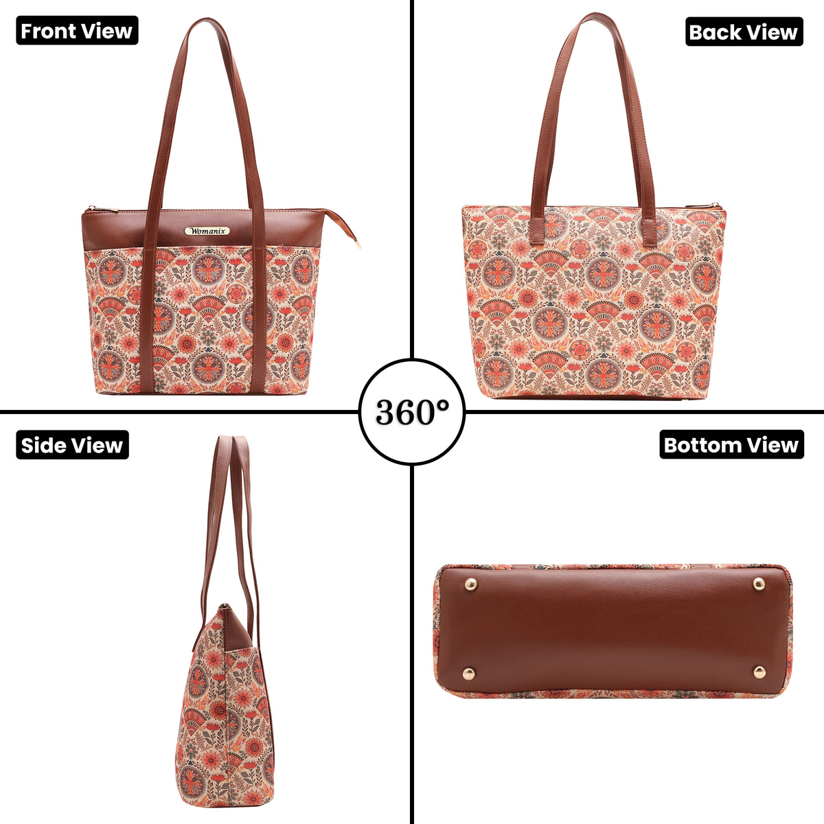Womanix Shoulder Bag for Daily Use,with Decorative Arch Pattern Design