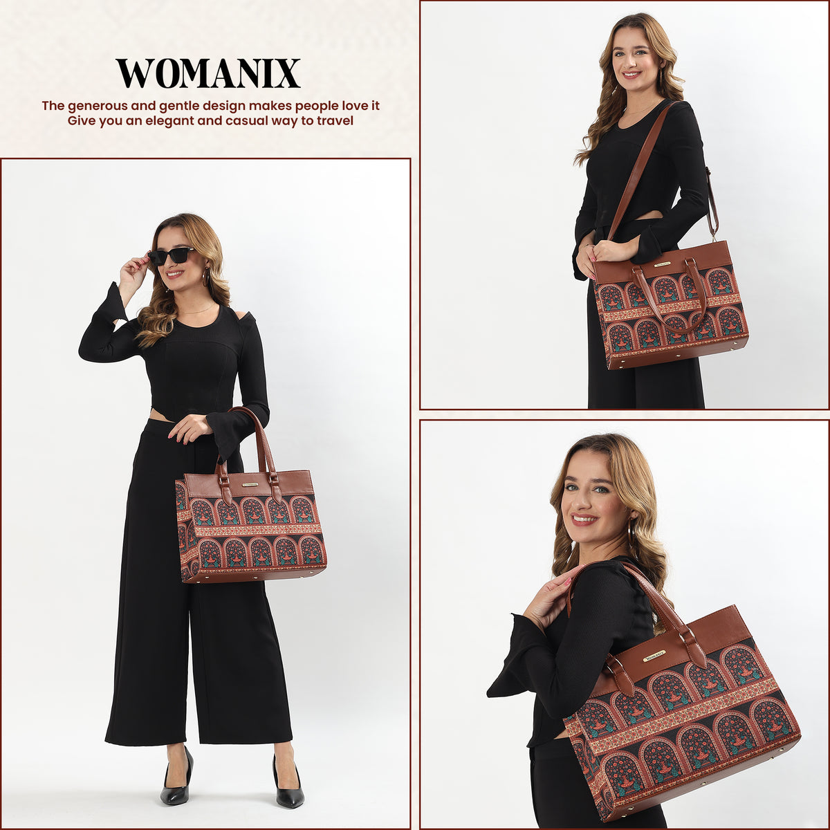 Womanix Purses and Handbags for Women,Stylish Tote Shoulder Satchel Bag Crossbody Top Handle Bags with Zipper