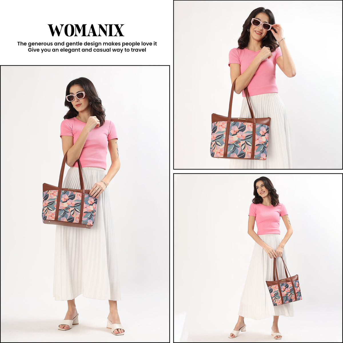 Womanix Shoulder Bag for Daily Use,with Decorative Arch Pattern Design