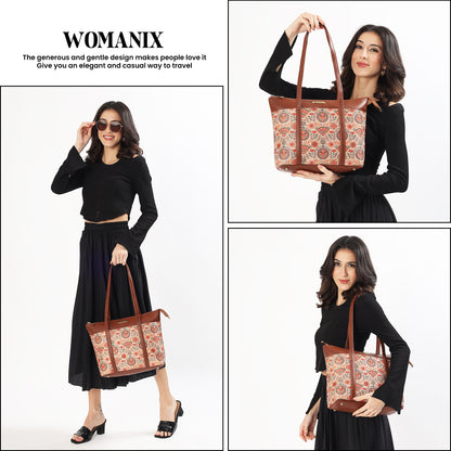 Womanix Shoulder Bag for Daily Use,with Decorative Arch Pattern Design