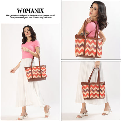 Womanix Shoulder Bag for Daily Use,with Decorative Arch Pattern Design