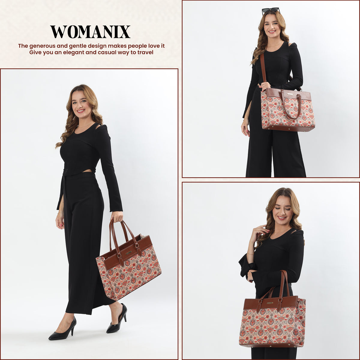 Womanix Purses and Handbags for Women,Stylish Tote Shoulder Satchel Bag Crossbody Top Handle Bags with Zipper