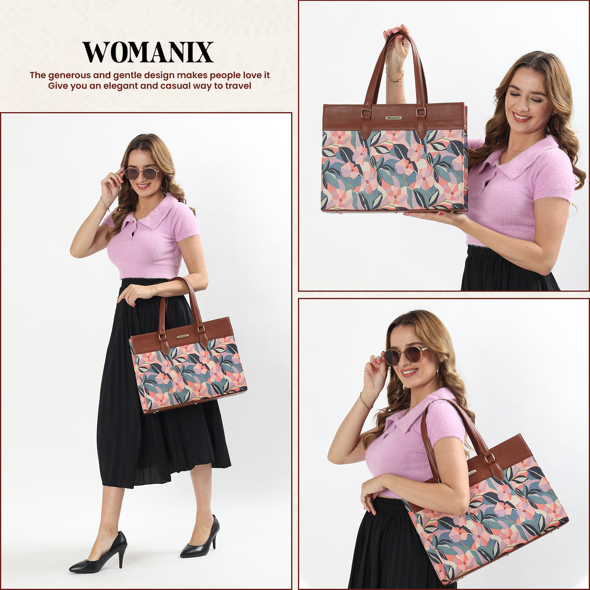 Womanix Purses and Handbags for Women,Stylish Tote Shoulder Satchel Bag Crossbody Top Handle Bags with Zipper