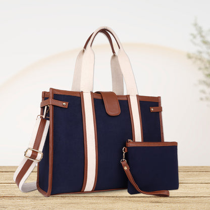 Canvas Laptop Tote Bag 14 inch Casual Briefcase Handbag