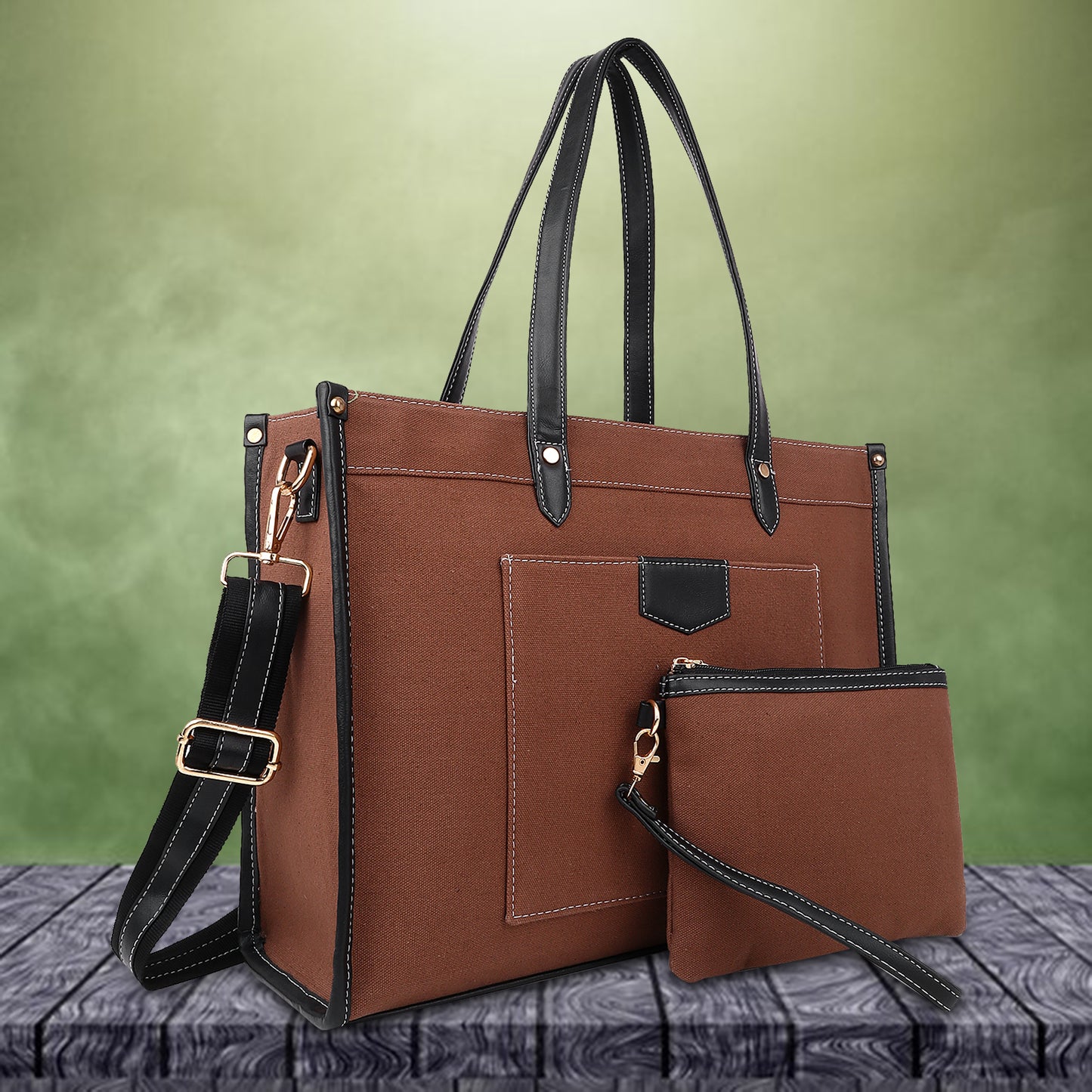 Canvas Laptop Tote Bag 14 inch Casual Briefcase Handbag