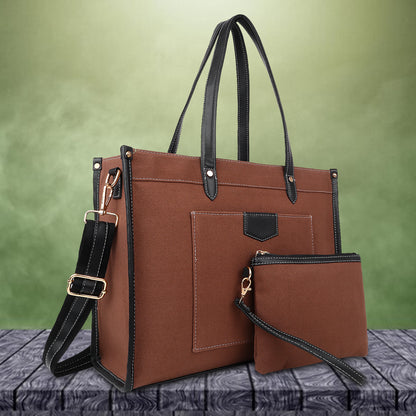 Canvas Laptop Tote Bag 14 inch Casual Briefcase Handbag