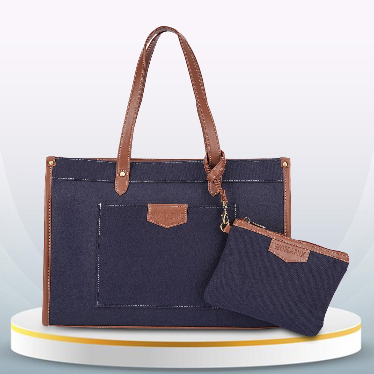 Canvas Laptop Tote Bag 14 inch Casual Briefcase Handbag