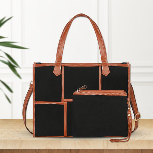Women Canvas Laptop Tote Bag 14 inch Casual Briefcase Handbag
