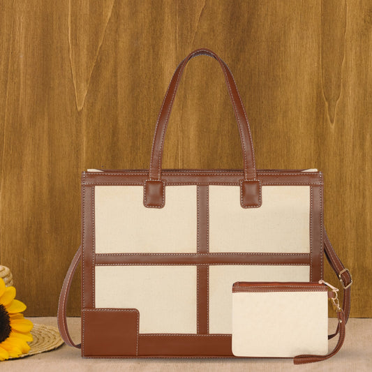 Canvas Laptop Tote Bag 14 inch Casual Briefcase Handbag