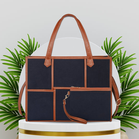 Women Canvas Laptop Tote Bag 14 inch Casual Briefcase Handbag