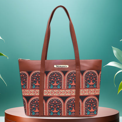 Womanix Shoulder Bag for Daily Use,with Decorative Arch Pattern Design